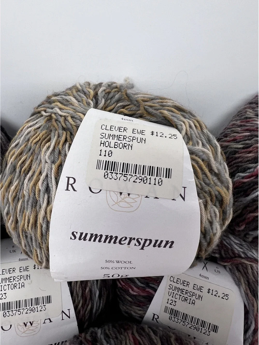 Rowan Summerspun Wool and Cotton Yarn - 8 spools